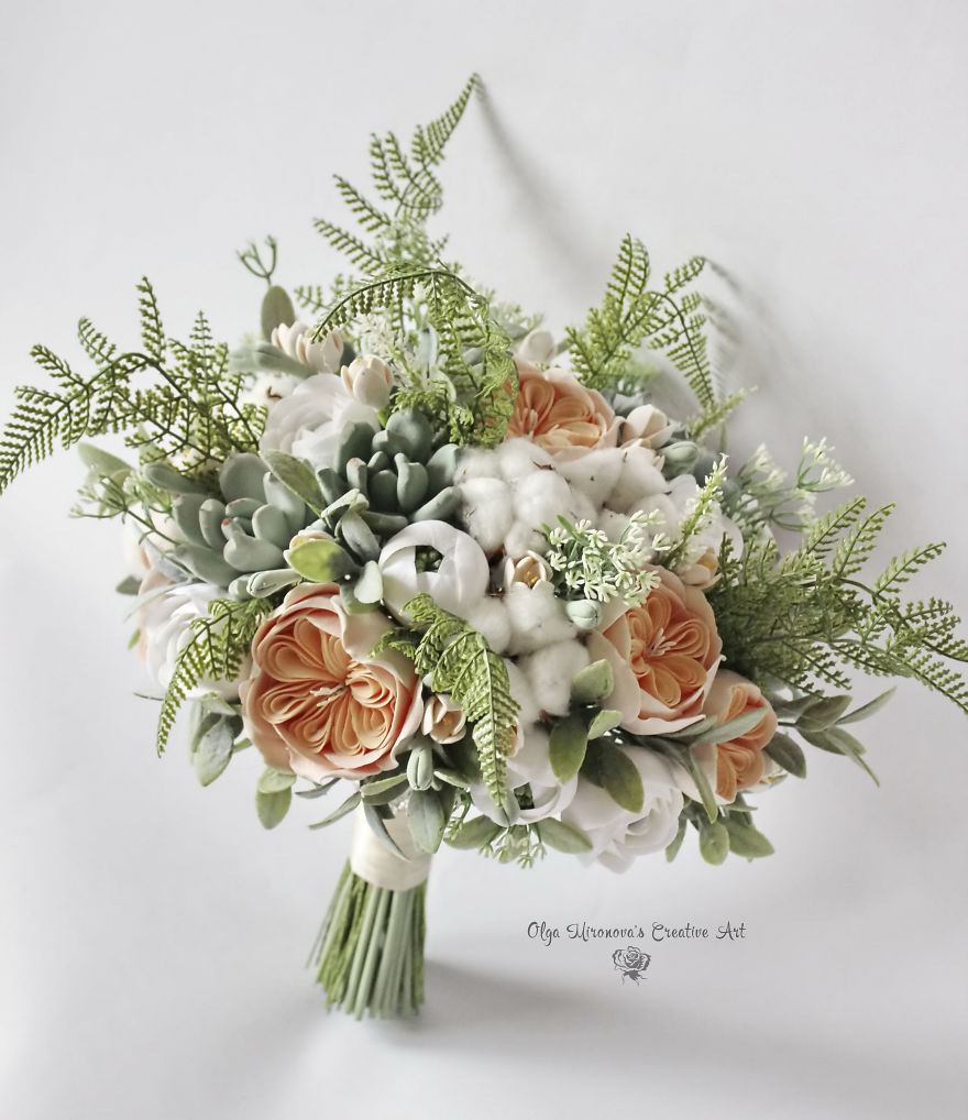 I Make Clay Bouquets That Brides Can Keep Forever