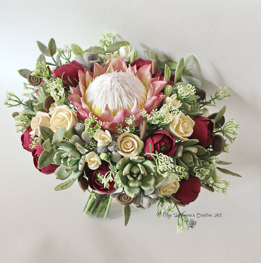 I Make Clay Bouquets That Brides Can Keep Forever