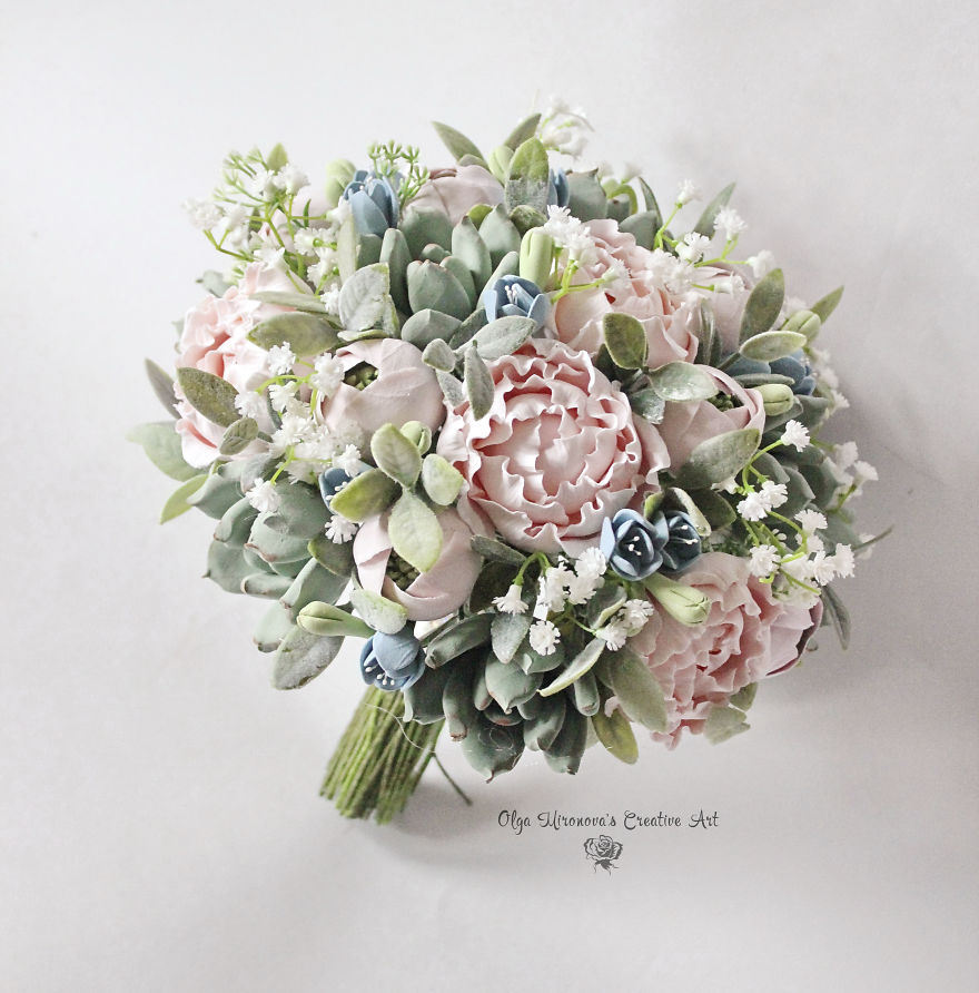 I Make Clay Bouquets That Brides Can Keep Forever