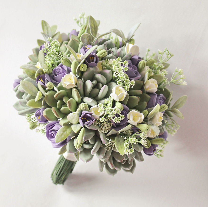 I Make Clay Bouquets That Brides Can Keep Forever