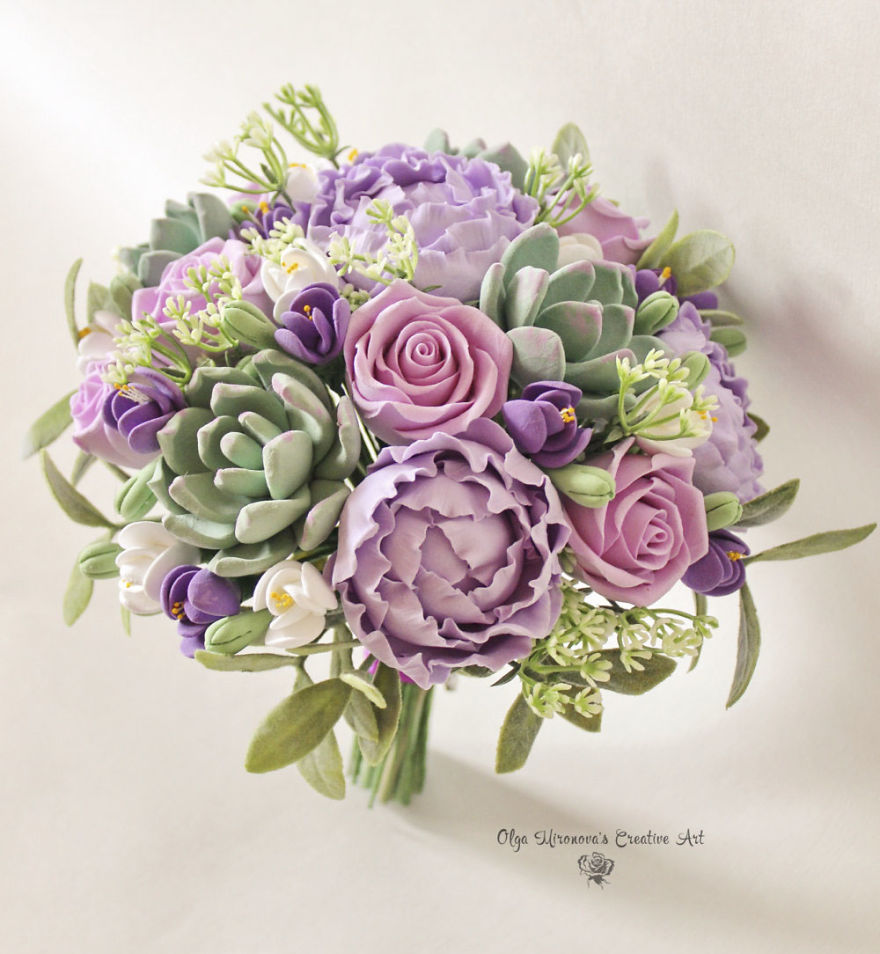 I Make Clay Bouquets That Brides Can Keep Forever