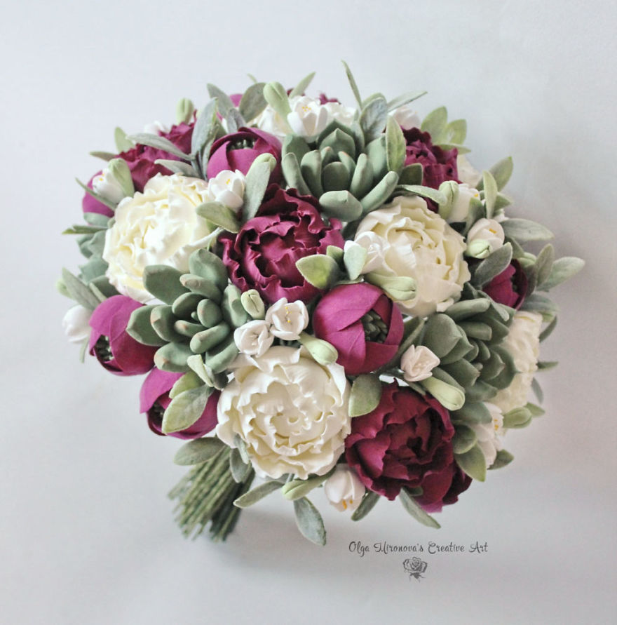 I Make Clay Bouquets That Brides Can Keep Forever