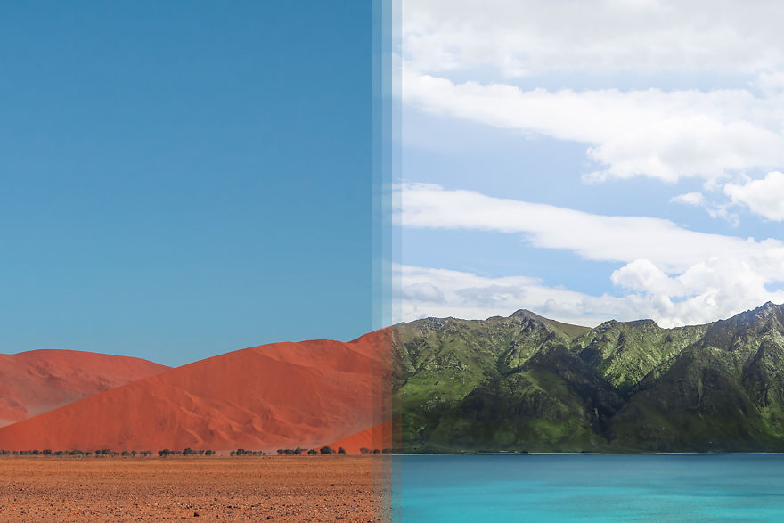 Sossusvlei In Namibia Vs Otago In New Zealand