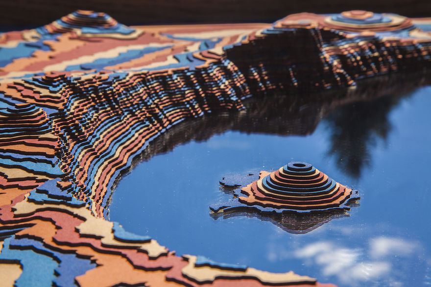 I Made This Crater Lake Sculpture With A Mirror Inside