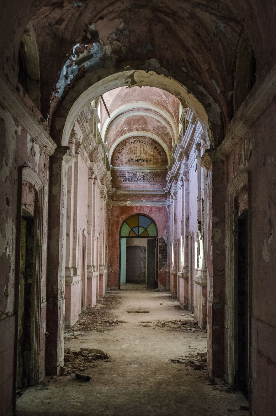 Stunning Interiors From Abandoned Thermal Baths In Herculane, Romania.