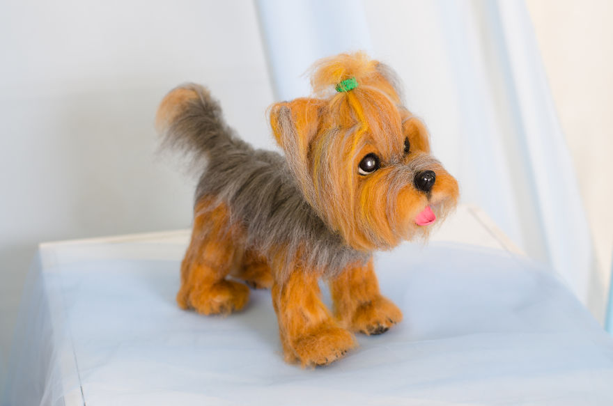 It Took Me More Than 100 Hours To Make This Needle Felted Yorkie!