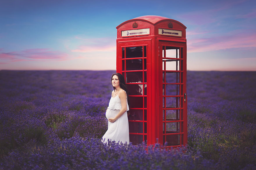 Photo Shoot In Lavender Field