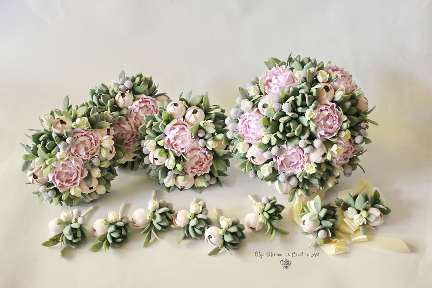 I Make Clay Bouquets That Brides Can Keep Forever