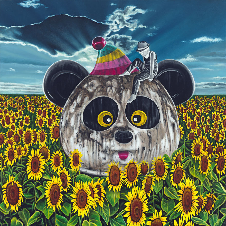 Eclipse, Oil On Canvas, 20" X 20"