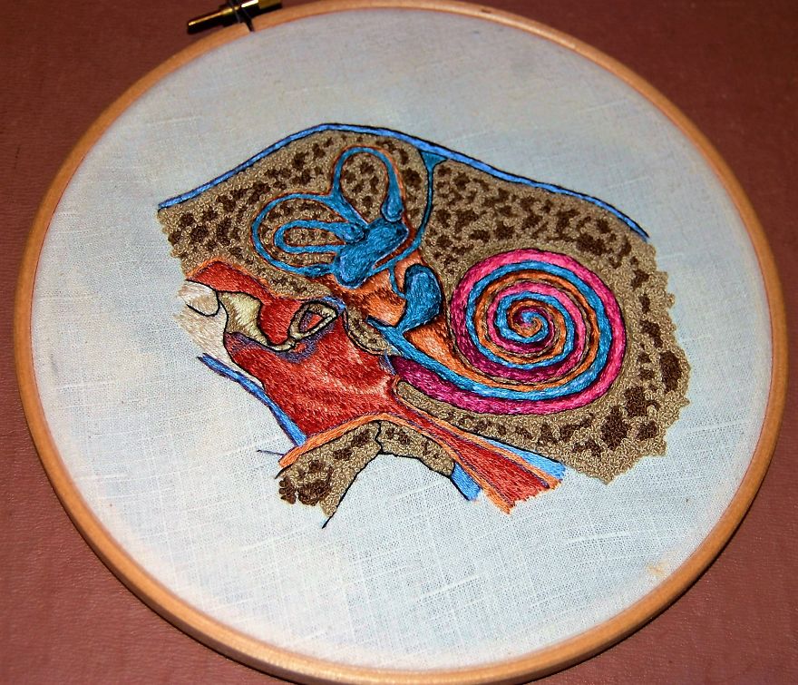 I Started Creating Anatomical Embroidery After I Had An Extensive Facial Surgery I Started Creating Anatomical Embroidery After I Had An Extensive Facial Surgery