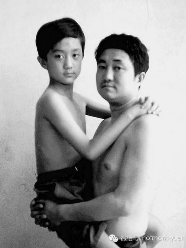 Father Took Pictures With His Son As He Was Growing Up.very Lovely!