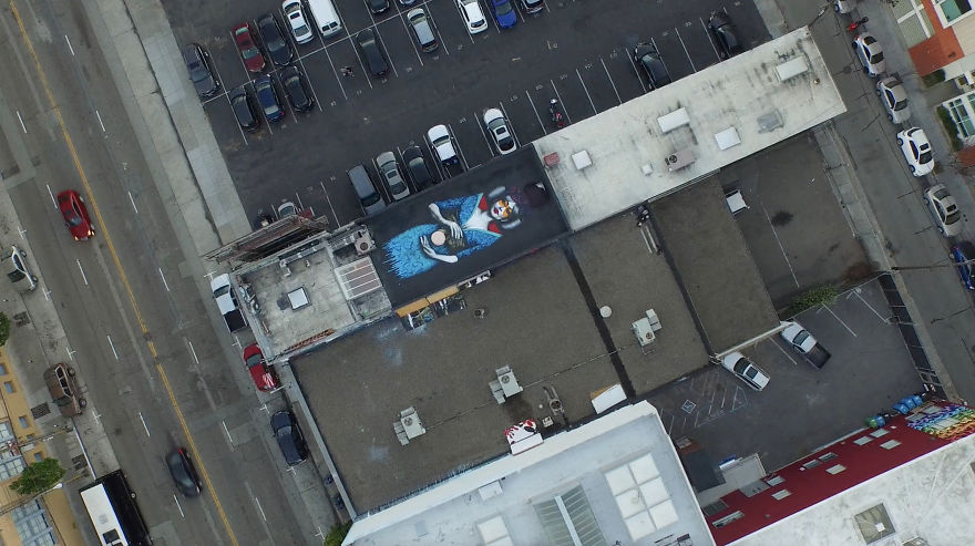 Fin Dac's New Rooftop Mural In San Francisco Fin Dac's New Rooftop Mural In San Francisco