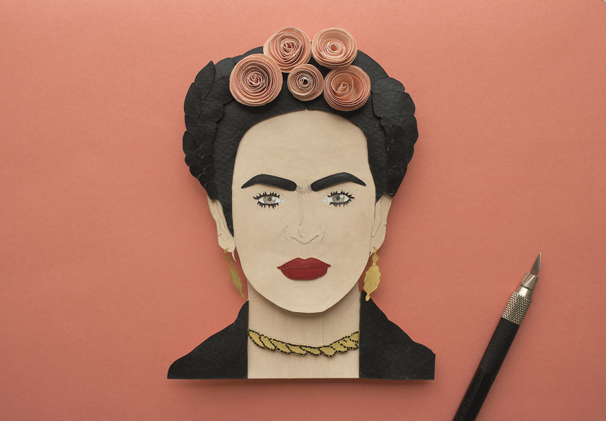We Created Paper Cut Portrait Of Some Famous Personalities From History And Cinema