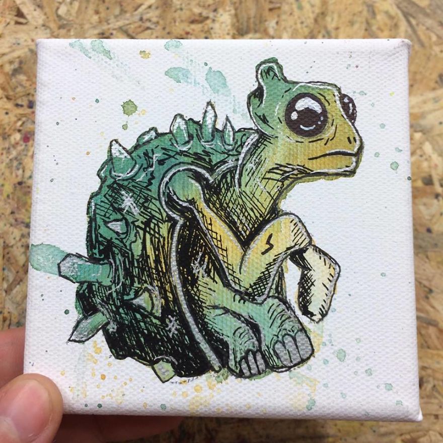 I Create Quirky Monsters From Random Paint Splashes Daily!