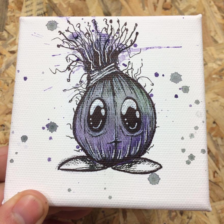 I Create Quirky Monsters From Random Paint Splashes Daily!