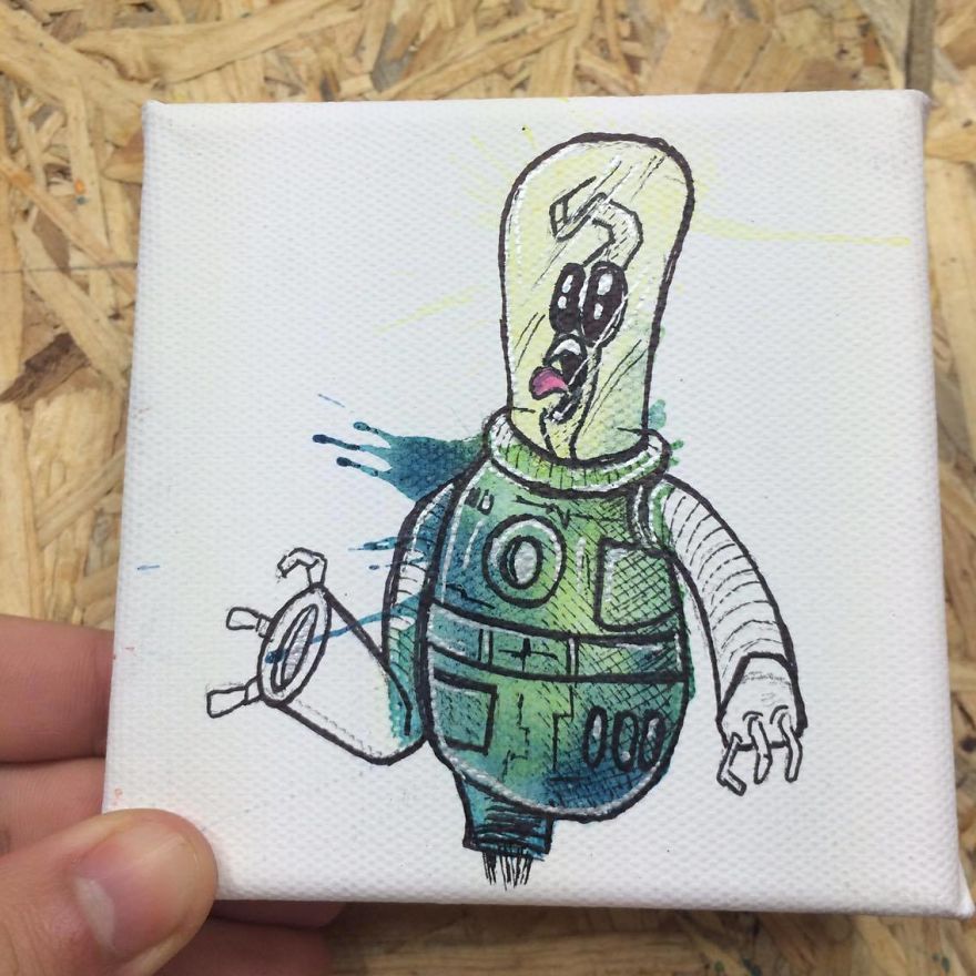 I Create Quirky Monsters From Random Paint Splashes Daily!