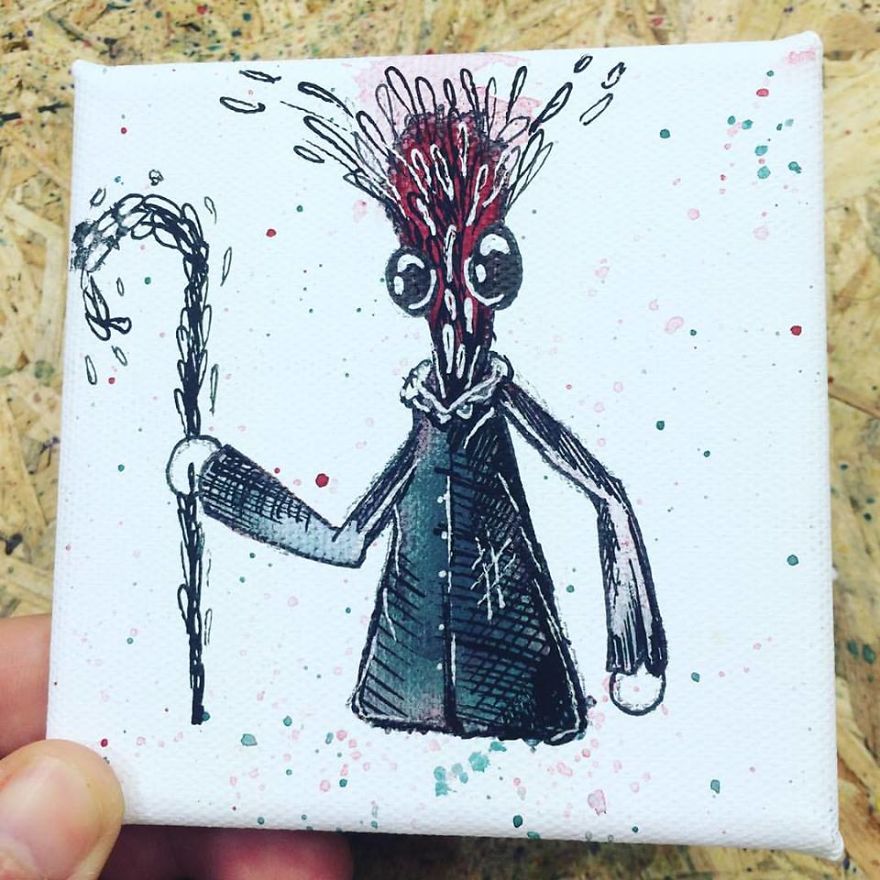 I Create Quirky Monsters From Random Paint Splashes Daily!