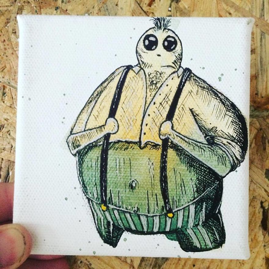 I Create Quirky Monsters From Random Paint Splashes Daily!