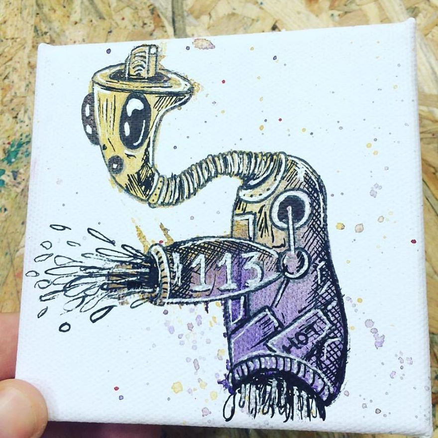 I Create Quirky Monsters From Random Paint Splashes Daily!