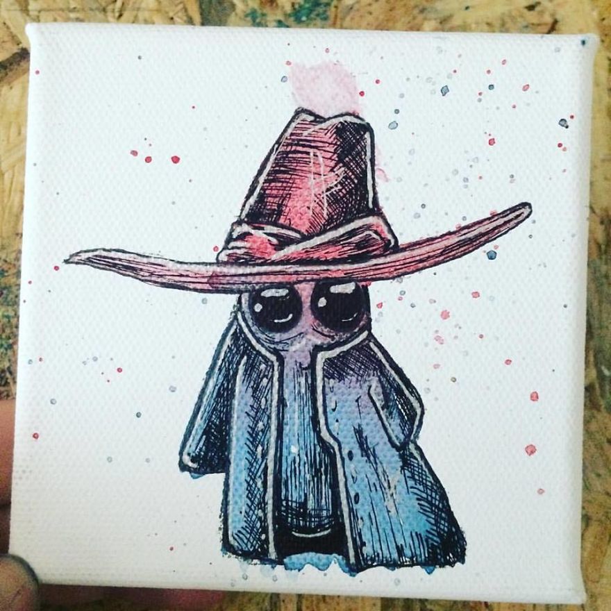 I Create Quirky Monsters From Random Paint Splashes Daily!