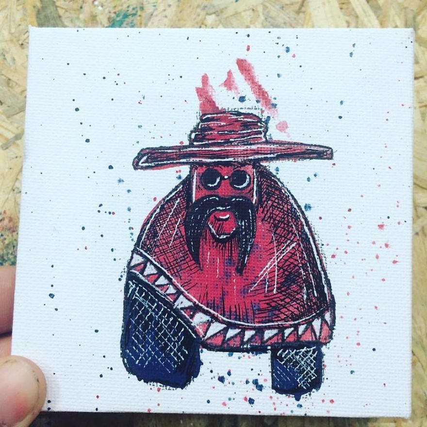 I Create Quirky Monsters From Random Paint Splashes Daily!