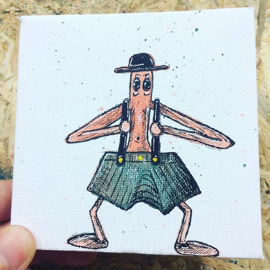 I Create Quirky Monsters From Random Paint Splashes Daily!