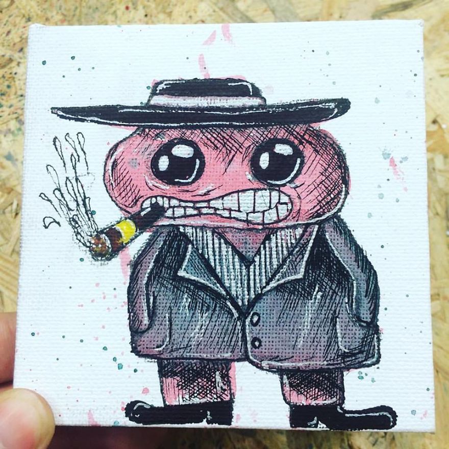 I Create Quirky Monsters From Random Paint Splashes Daily!