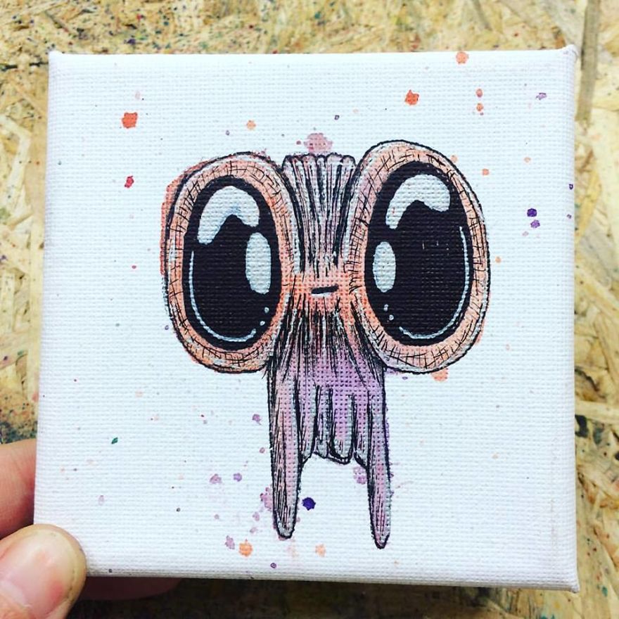 I Create Quirky Monsters From Random Paint Splashes Daily!