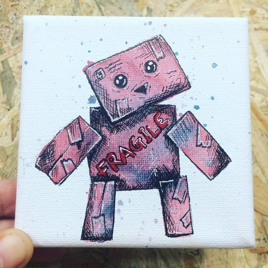 I Create Quirky Monsters From Random Paint Splashes Daily!