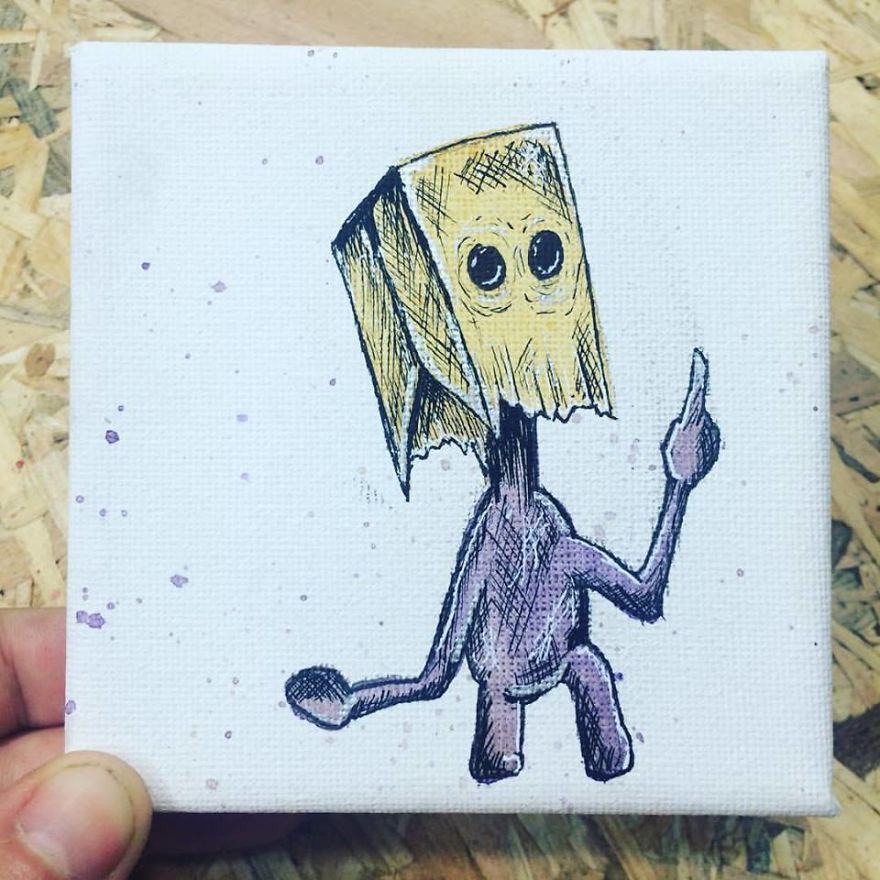 I Create Quirky Monsters From Random Paint Splashes Daily!