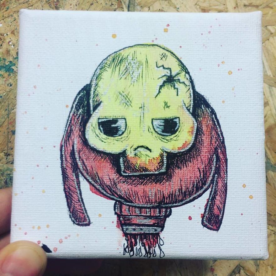 I Create Quirky Monsters From Random Paint Splashes Daily!