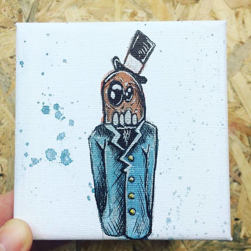 I Create Quirky Monsters From Random Paint Splashes Daily!