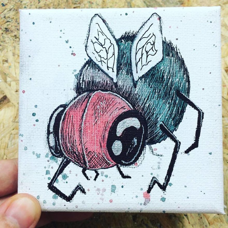 I Create Quirky Monsters From Random Paint Splashes Daily!