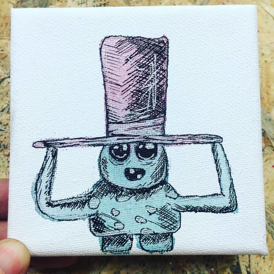 I Create Quirky Monsters From Random Paint Splashes Daily!