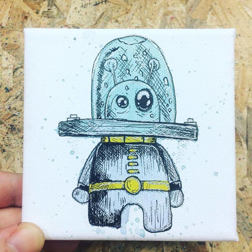 I Create Quirky Monsters From Random Paint Splashes Daily!