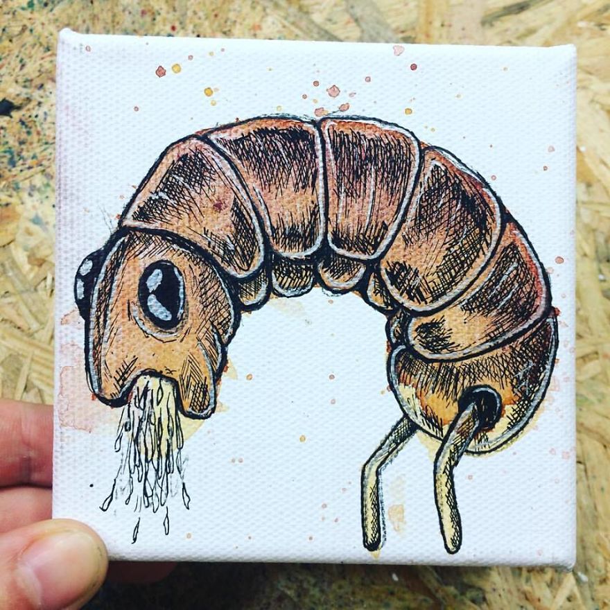 I Create Quirky Monsters From Random Paint Splashes Daily!