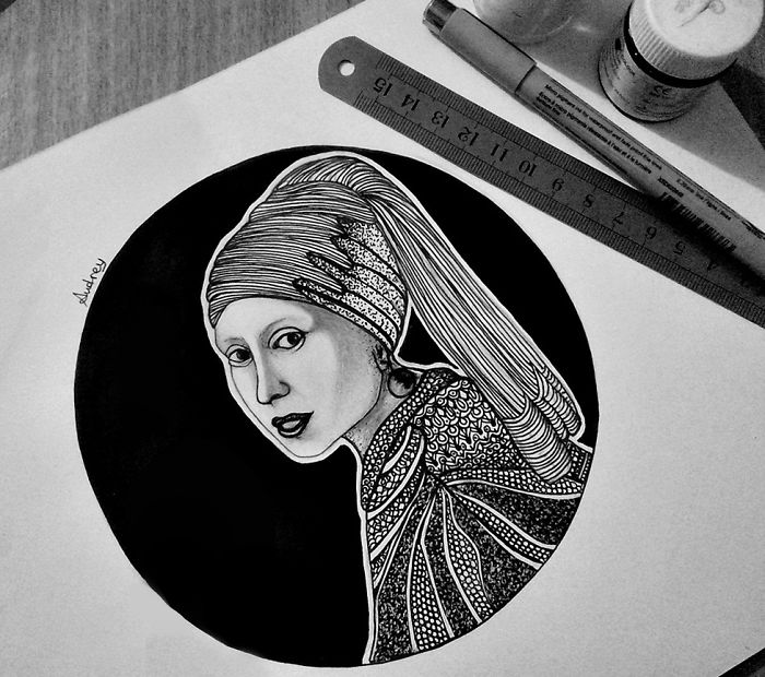 Girl With A Pearl Earring By Johannes Vermeer, 1665