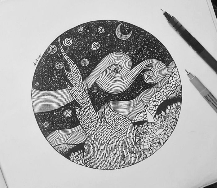 The Starry Night By Vincent Van Gogh, 1889