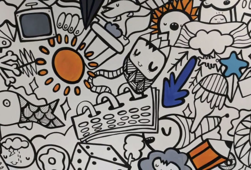 I Draw Everything That Comes Into My Head And Don't Stop Until The Wall Is Full! I Draw Everything That Comes Into My Head And Don't Stop Until The Wall Is Full!