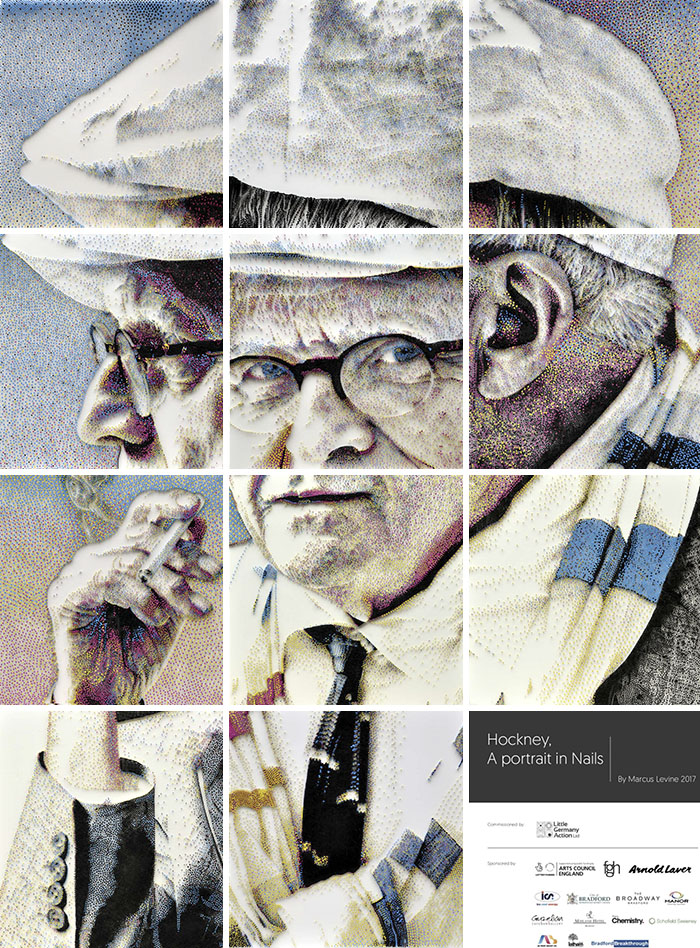 I've Spent Over 1 Year Hammering 1000s Of Nails Into A Giant Portrait Of David Hockney
