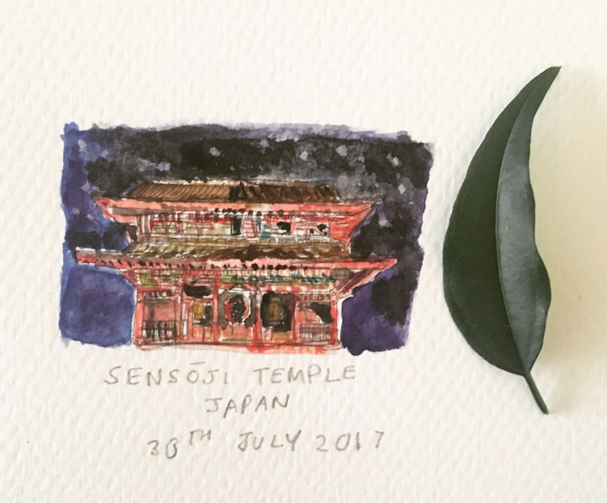 I Paint Miniature Watercolor Art For My 100-Day Drawing Challenge!