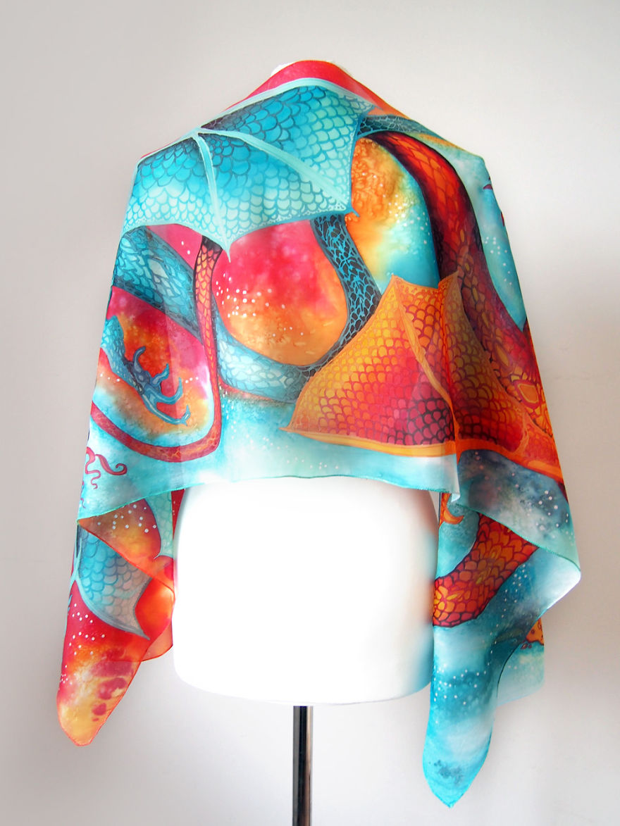 I Painted Dancing Dragons On Silk So That You Can Tango With Mystic Creatures