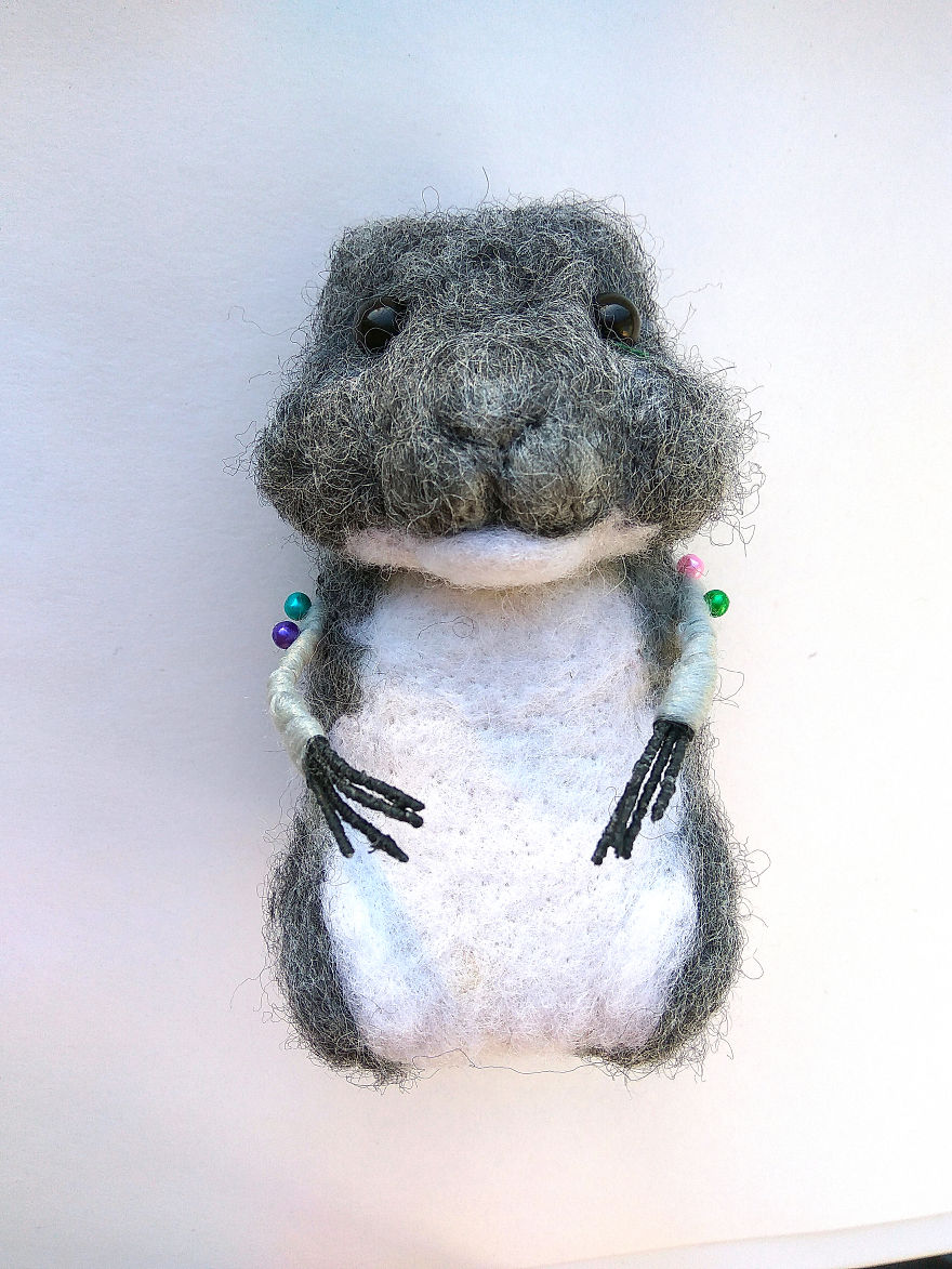 I Made A Very Sweet Needle Felted Chinchilla In Two Weeks! I Made A Very Sweet Needle Felted Chinchilla In Two Weeks!