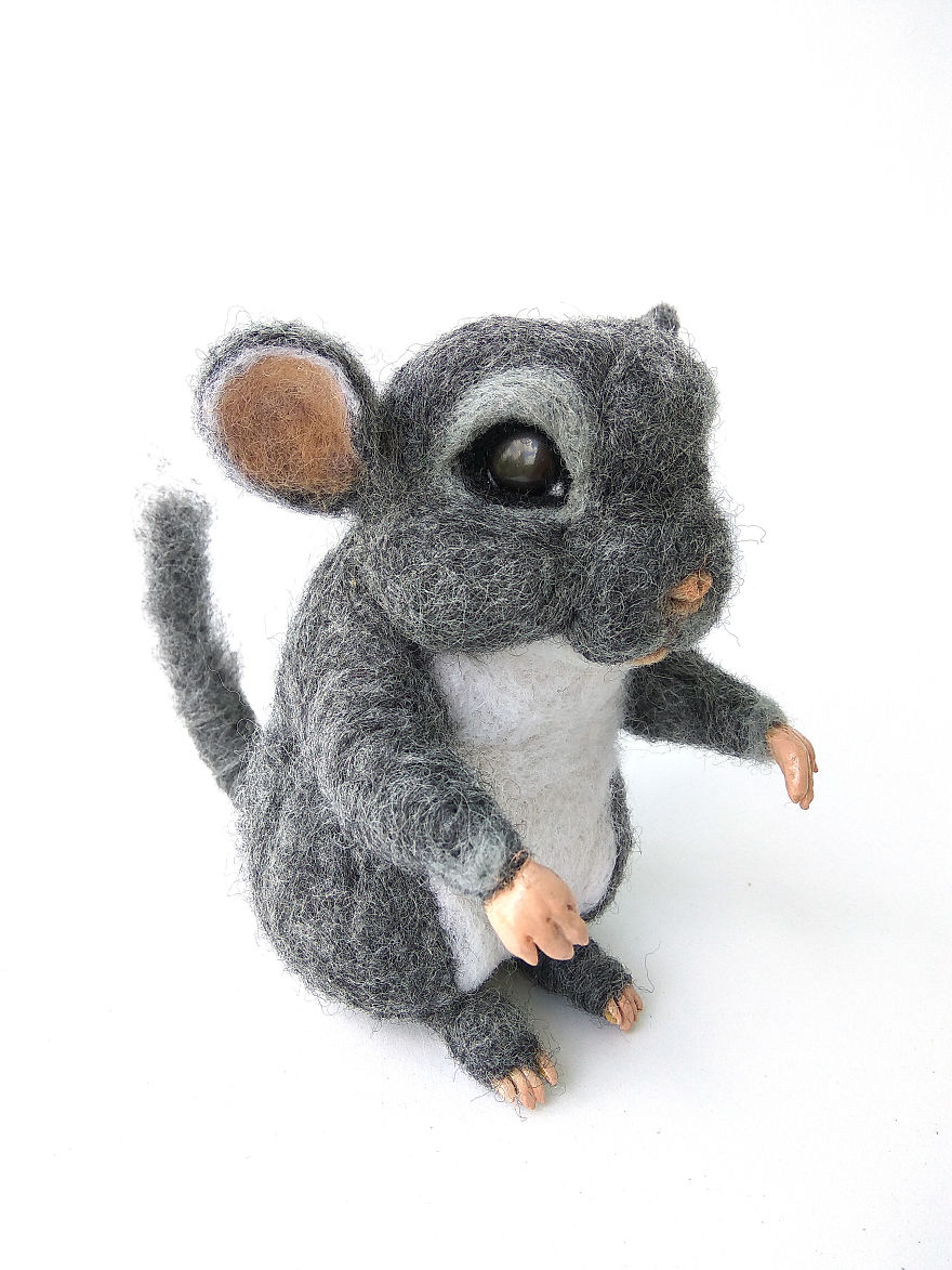I Made A Very Sweet Needle Felted Chinchilla In Two Weeks! I Made A Very Sweet Needle Felted Chinchilla In Two Weeks!