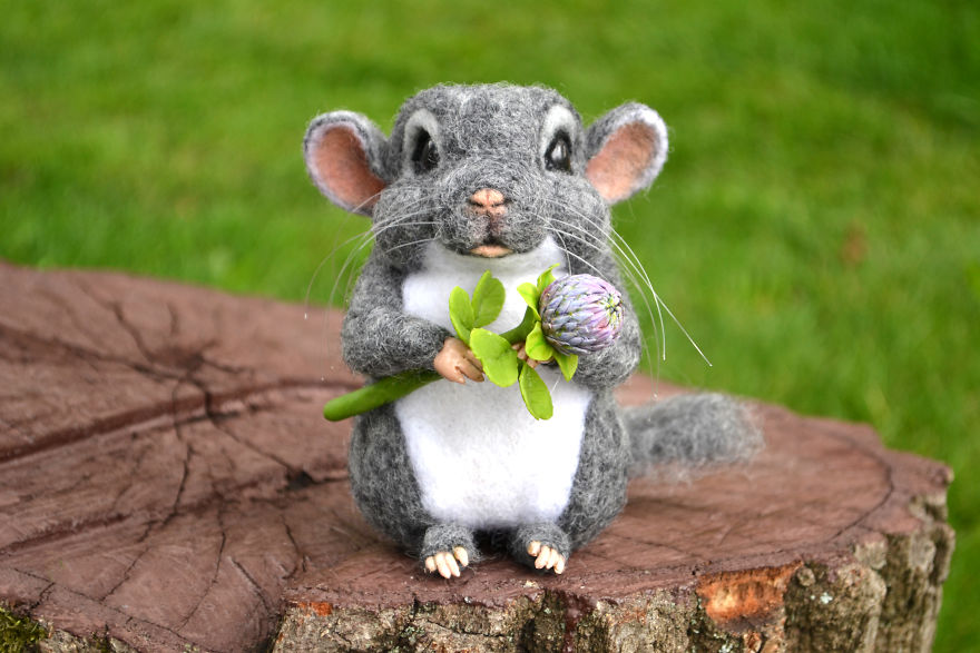 I Made A Very Sweet Needle Felted Chinchilla In Two Weeks! I Made A Very Sweet Needle Felted Chinchilla In Two Weeks!