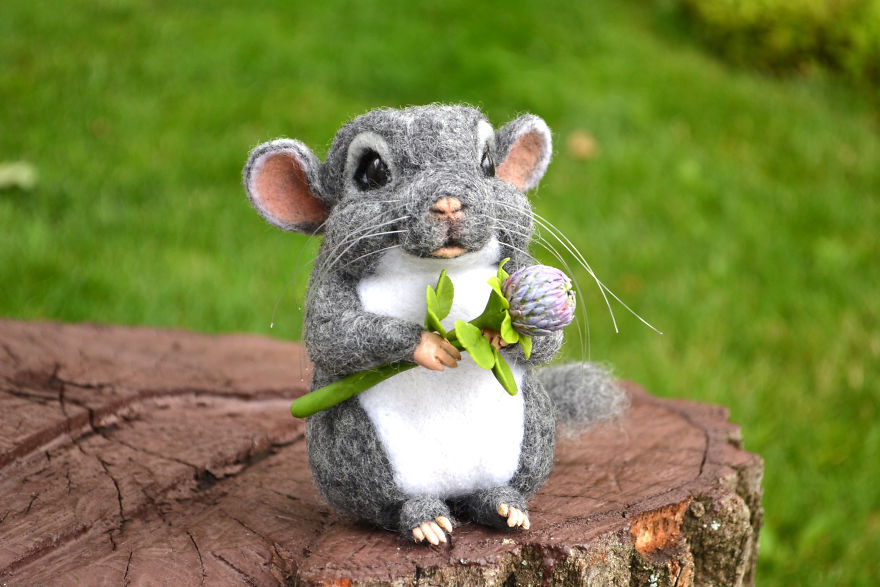 I Made A Very Sweet Needle Felted Chinchilla In Two Weeks! I Made A Very Sweet Needle Felted Chinchilla In Two Weeks!