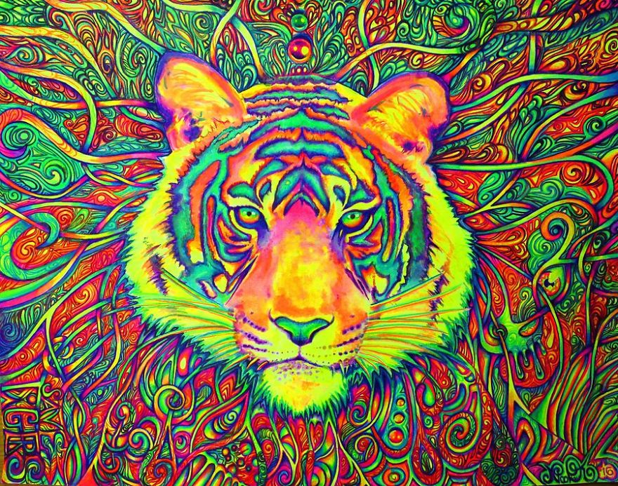I Use Gel Pens To Create Colorful Art.