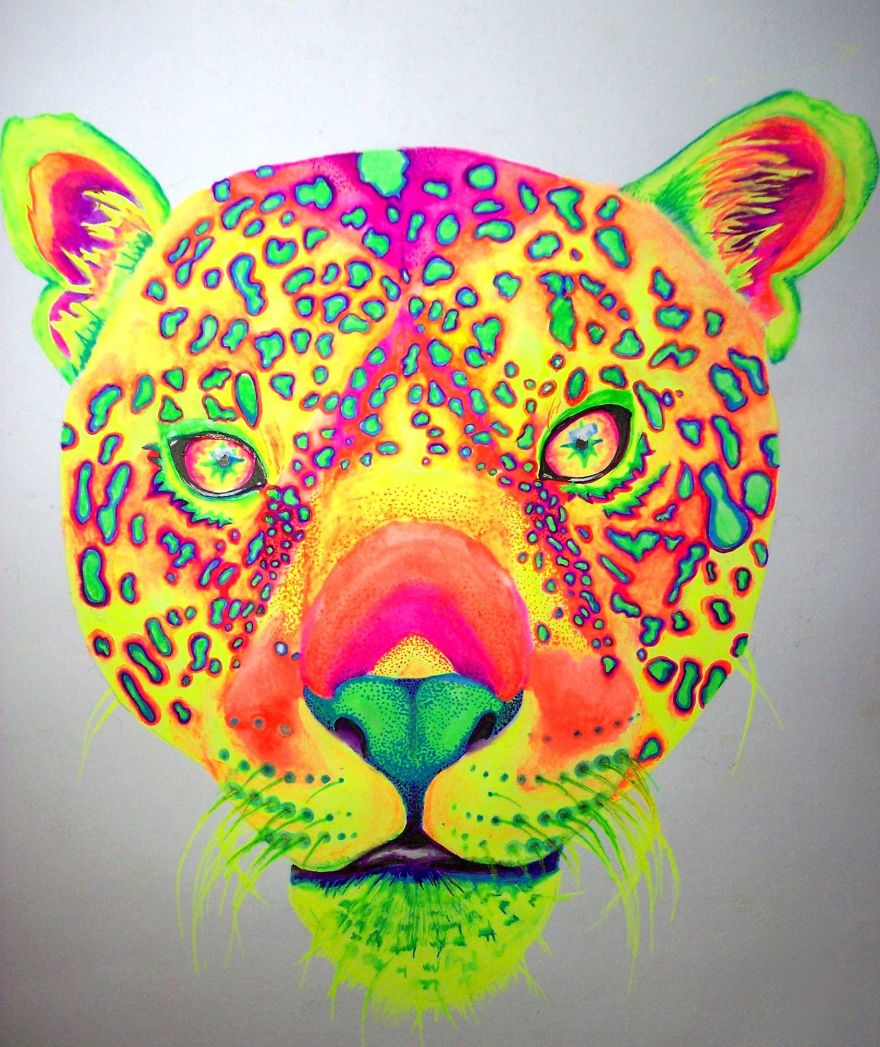 I Use Gel Pens To Create Colorful Art.