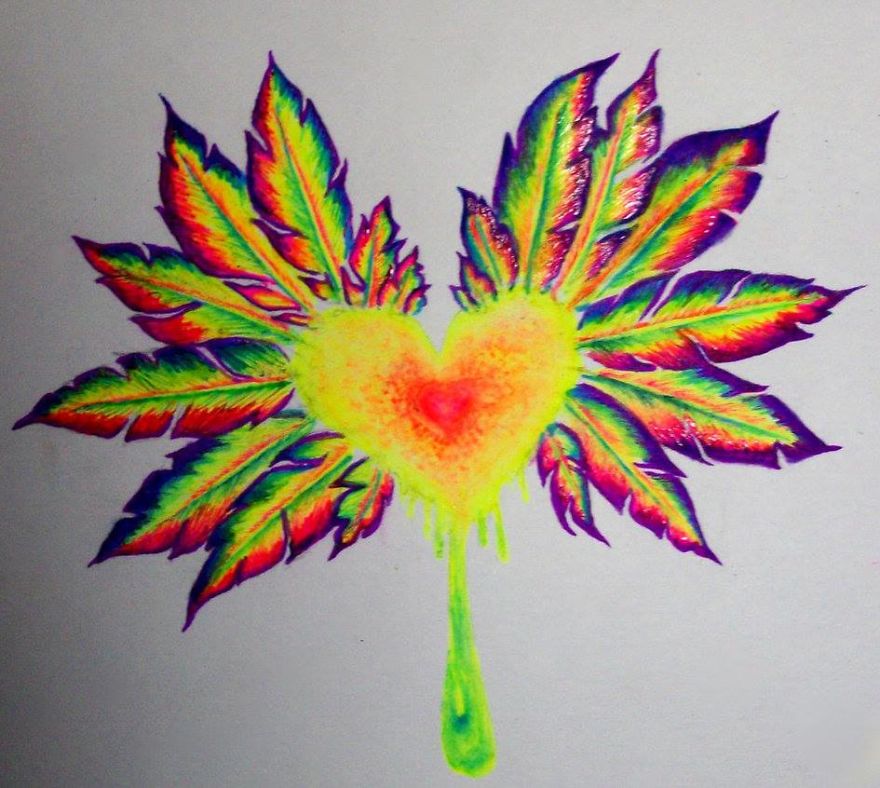 I Use Gel Pens To Create Colorful Art.