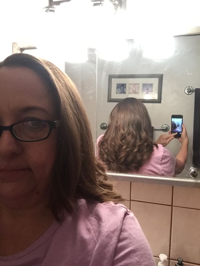 Time To Say Good Bye! I Was Always Know By My Long Hair But Was Really Tired Of It So On A Whim I Asked My Boss(we Are Dog Groomers) To Do The Honors! I 💜it!